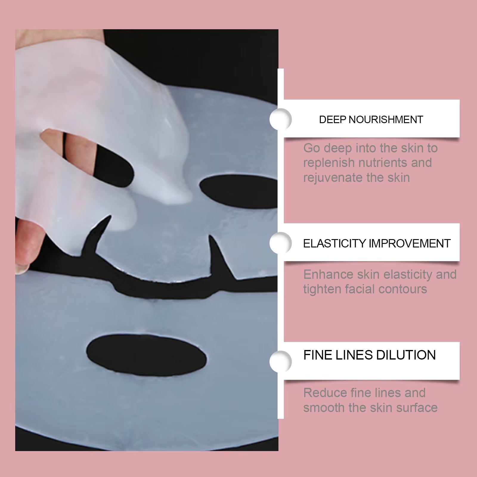 10/5/3Pcs Bio Collagen Face Mask Shrink Pores Deep Hydrating Overnight Mask Moisturizing Refreshing Brightening Face Skin Care
