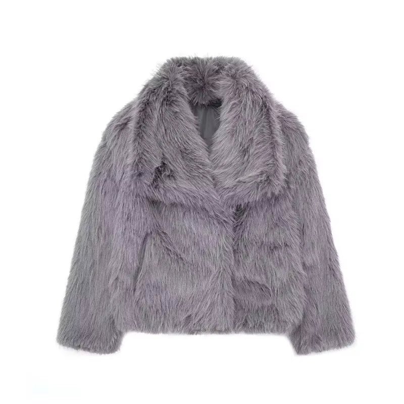 Lamb Wool Black Jacket for Women Autumn Winter 2024 New Style Faux Fur Coat High Quality Real Fur Cross-Border Trade