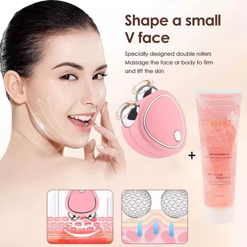 Mini Portable Micro Current Beauty Instrument Set EMS Delicate Contour Lifting Firming Facial Skin Tighten Skin Sculpting Tool