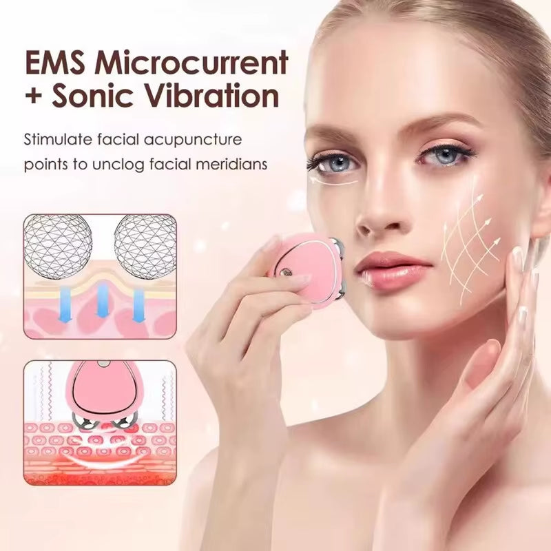 Mini Portable Micro Current Beauty Instrument Set EMS Delicate Contour Lifting Firming Facial Skin Tighten Skin Sculpting Tool