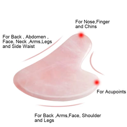 Natural Jade Stone Massage for Face Gouache Scraper Gua Sha Facial Skin Neck Thin Face Lifting anti Wrinkle Massage Tool Guasha