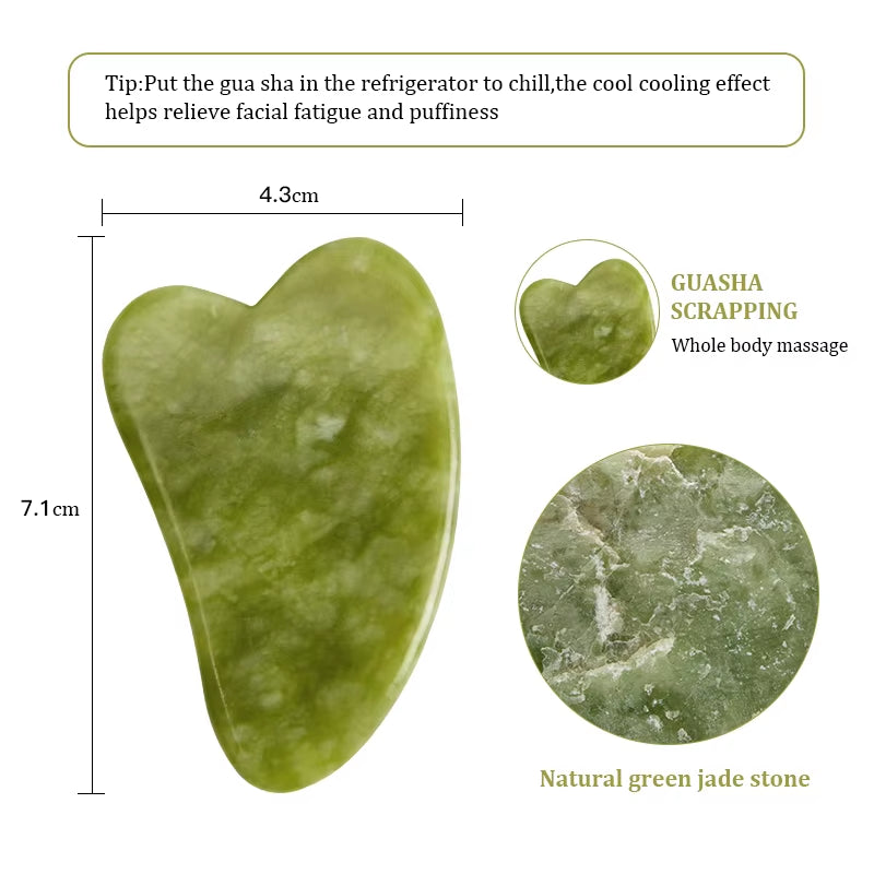 Natural Jade Stone Massage for Face Gouache Scraper Gua Sha Facial Skin Neck Thin Face Lifting anti Wrinkle Massage Tool Guasha
