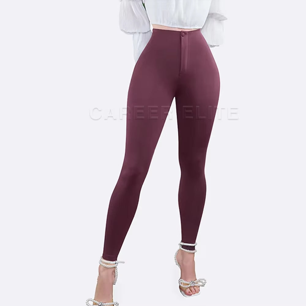 Women'S Pants High Waist Skinny Leggings Pant Fashion Sexy Trousers Ankle-Length Stretchy Fitness Push up Streetwear Clothing