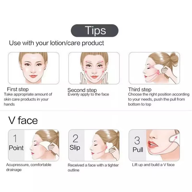 Natural Jade Stone Massage for Face Gouache Scraper Gua Sha Facial Skin Neck Thin Face Lifting anti Wrinkle Massage Tool Guasha